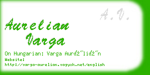 aurelian varga business card
